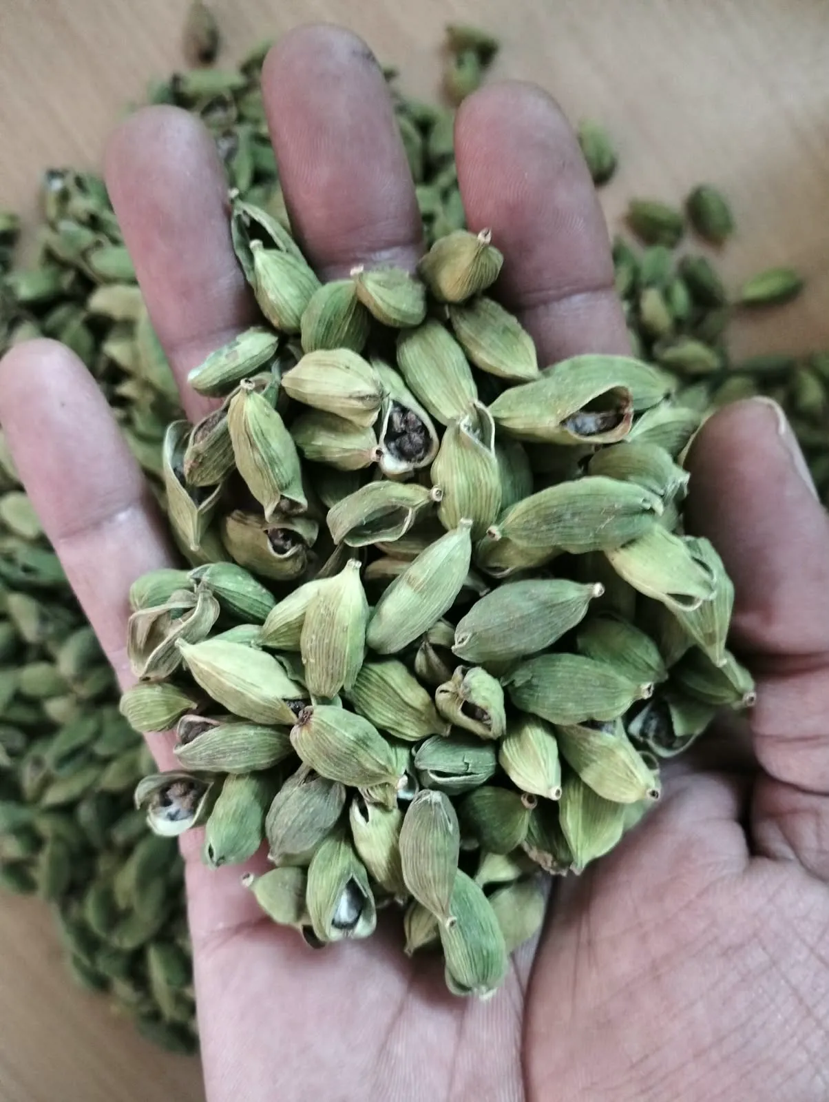 8 mm+ rejection grade green cardamom pods